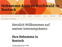 Tablet Screenshot of hebammen-rostock.de